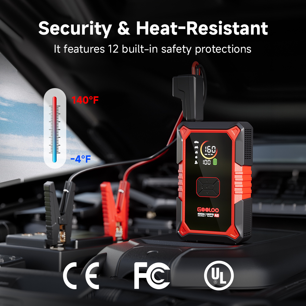 Jump Starter With Air Compressor - Портативный пуско-зарядный устройство GOOLOO A5 4000A