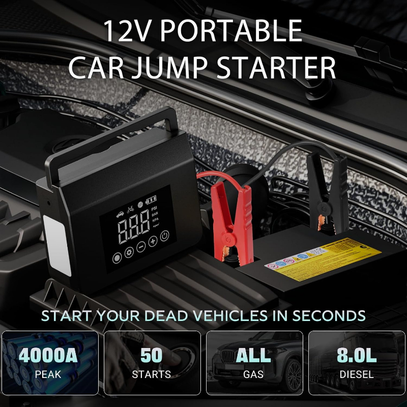 Портативное пусковое устройств – обзор и цена Portable Jump Starter 4000A