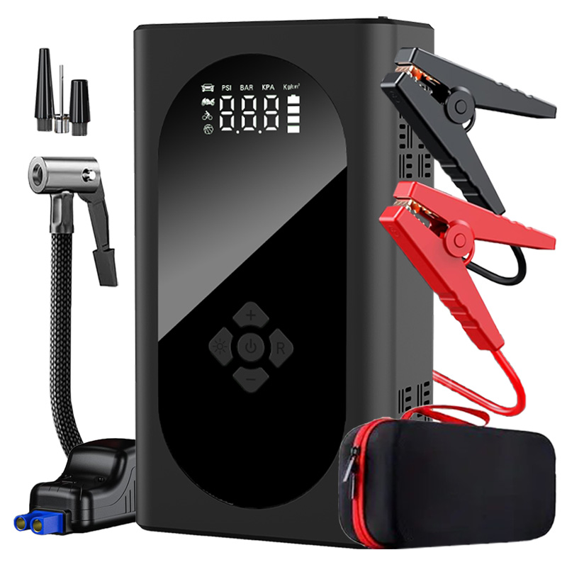 3000A 37000mAh 12В Мощный авто – обзор и цена Jump Starter With Air Compressor