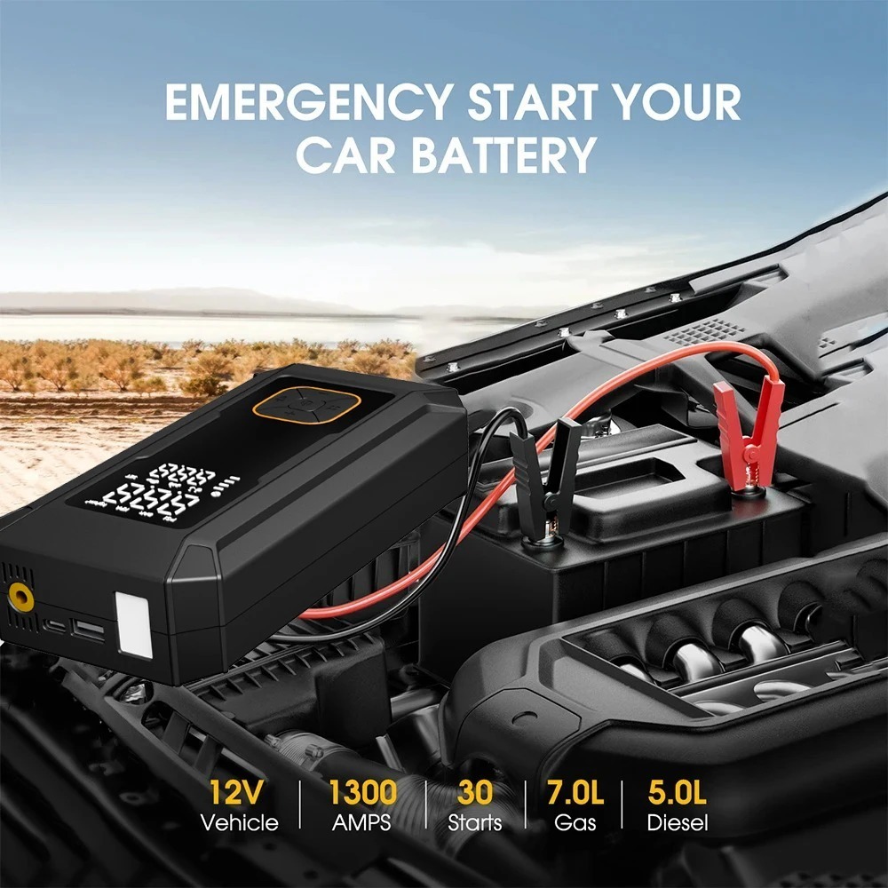 Автомобильный стартер с воздуш – обзор и цена Portable Jump Starter 4000A