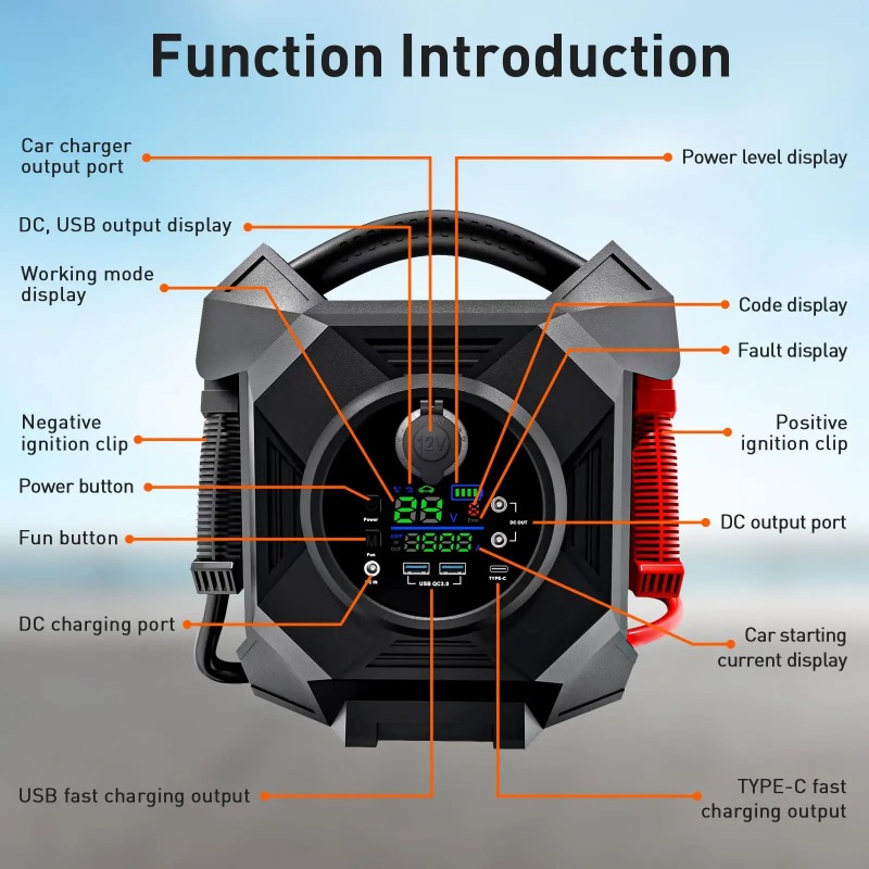 Многофункциональный стартер вы – обзор и цена Jump Starter 24V Heavy Duty