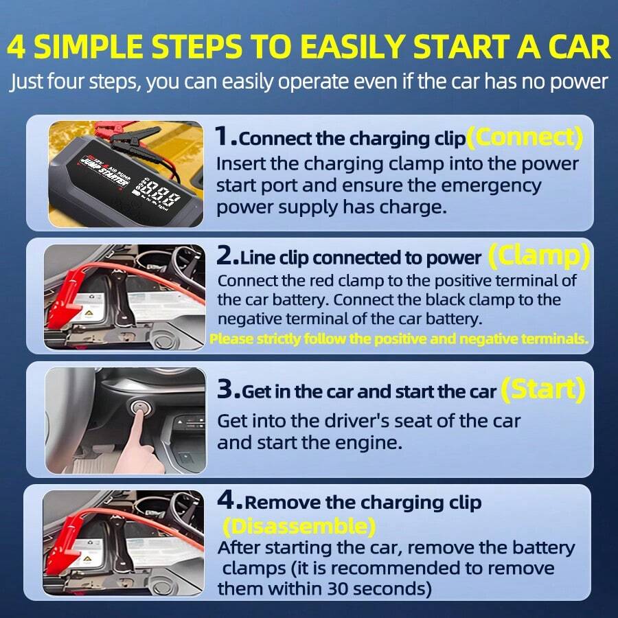 Портативное пусковое устройств – обзор и цена Jump Starter With Air Compressor