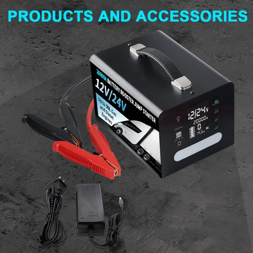 Портативное многофункционально – обзор и цена Car Jump Starter 12V 24V Truck
